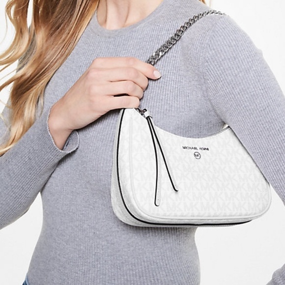 MICHAEL MICHAEL KORS Jet Set Charm Small Logo Pochette Geranium - Picture 4 of 4